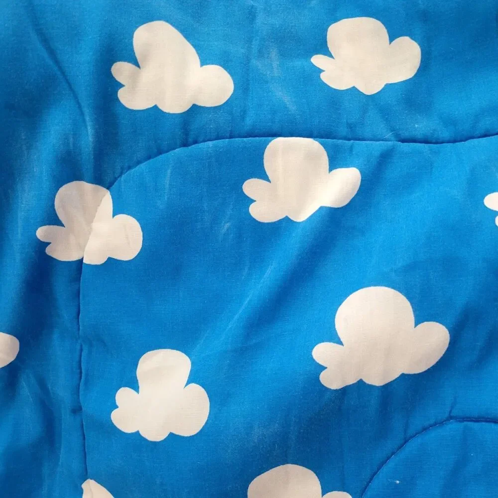 Vintage 90s Winnie The Pooh Clouds Twin Reversible Comforter Blanket Pillow Set